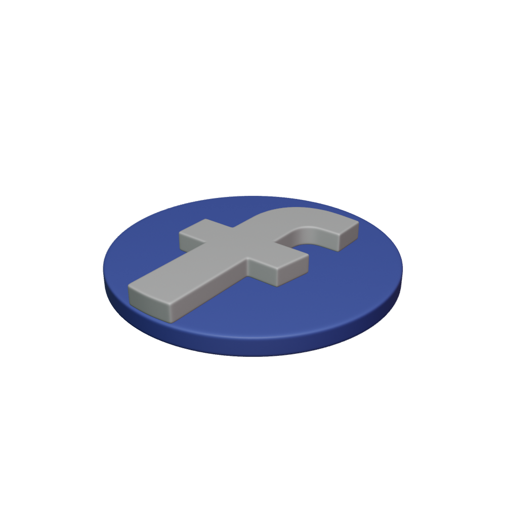 Glossy 3D Social Brand Emblem