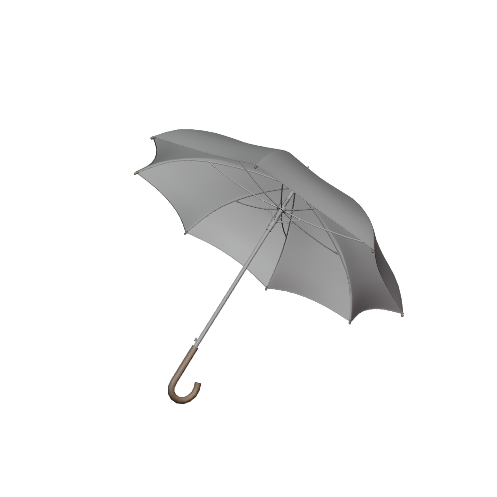 Studio Open Canopy Windproof Umbrella 3D Model