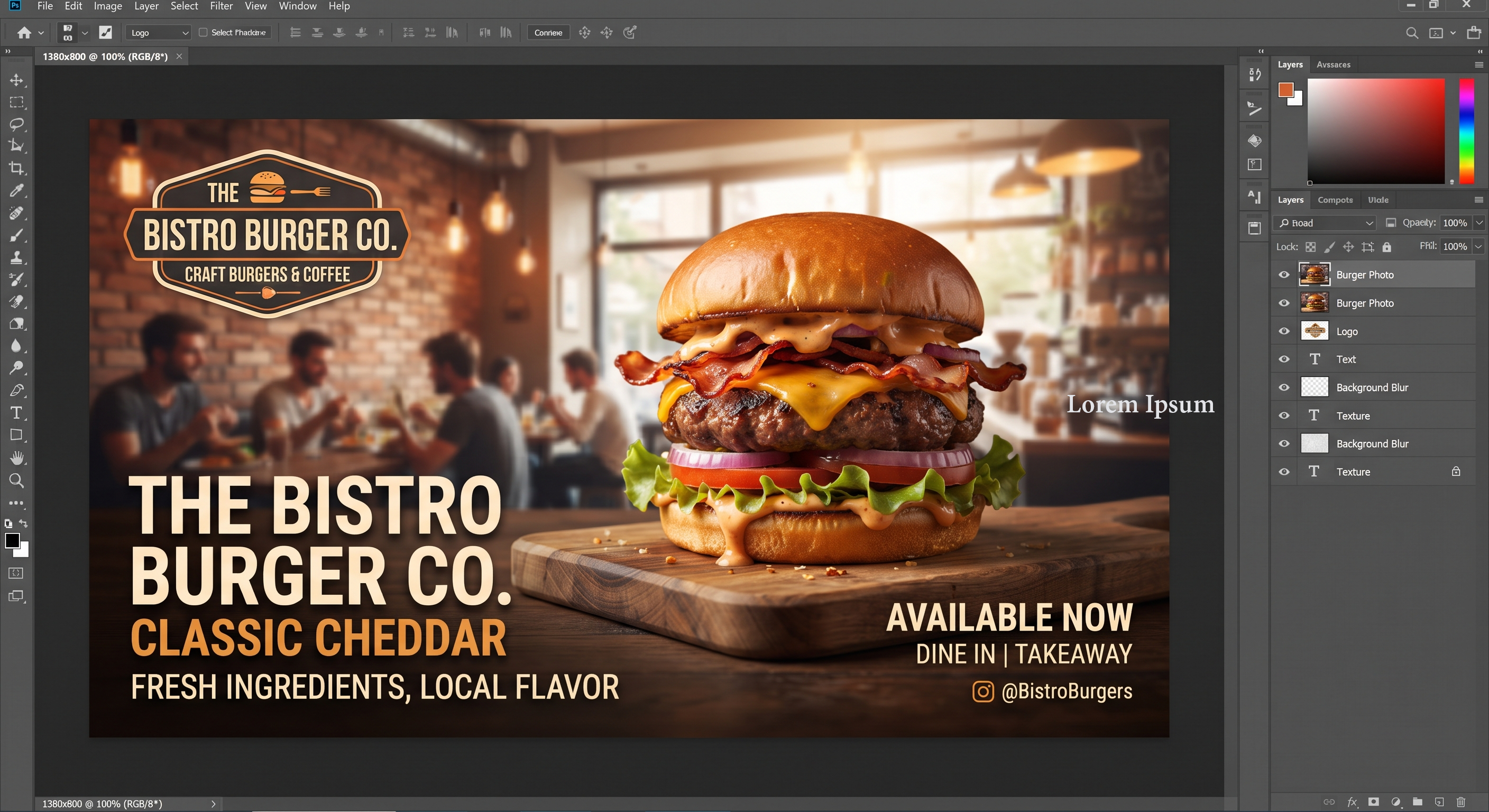 Culinary Flame-Grilled Burger Organic 3D CGI
